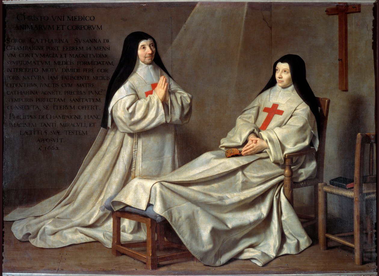 Port Royal: Porträtt av mamma Catherine Agnes Arnauld och syster Catherine de Sainte Suzanne (Olja på duk av Philippe de Champaigne