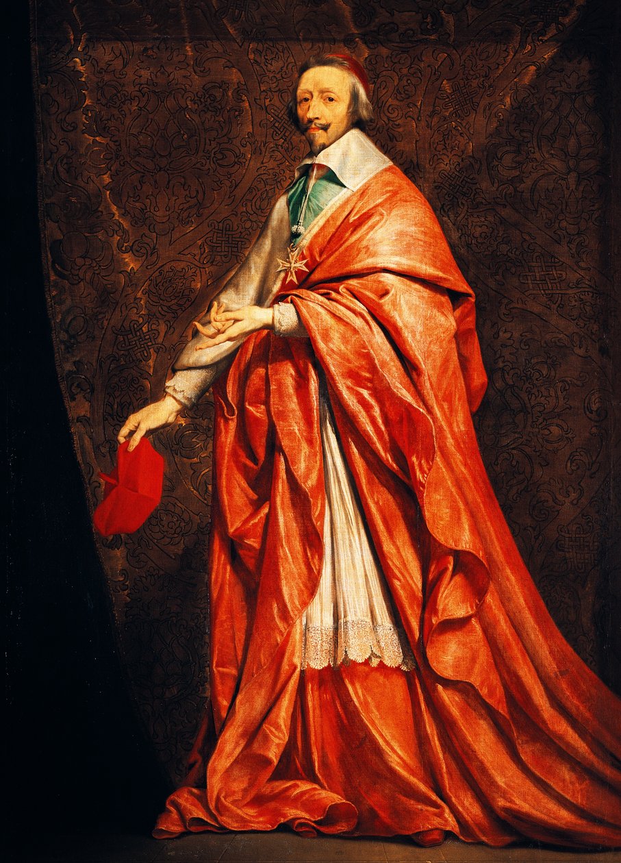 Porträtt av Armand-Jean du Plessis (Paris av Philippe de Champaigne