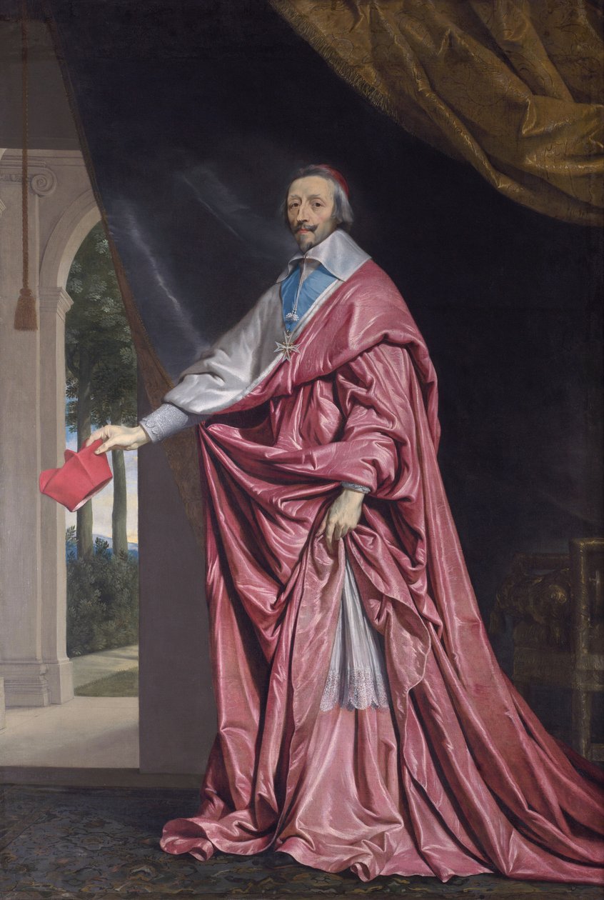 Porträtt av Armand Jean du Plessis, kardinal Richelieu av Philippe de Champaigne