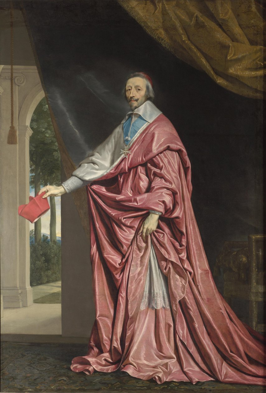Porträtt av Armand Jean du Plessis, kardinal Richelieu av Philippe de Champaigne
