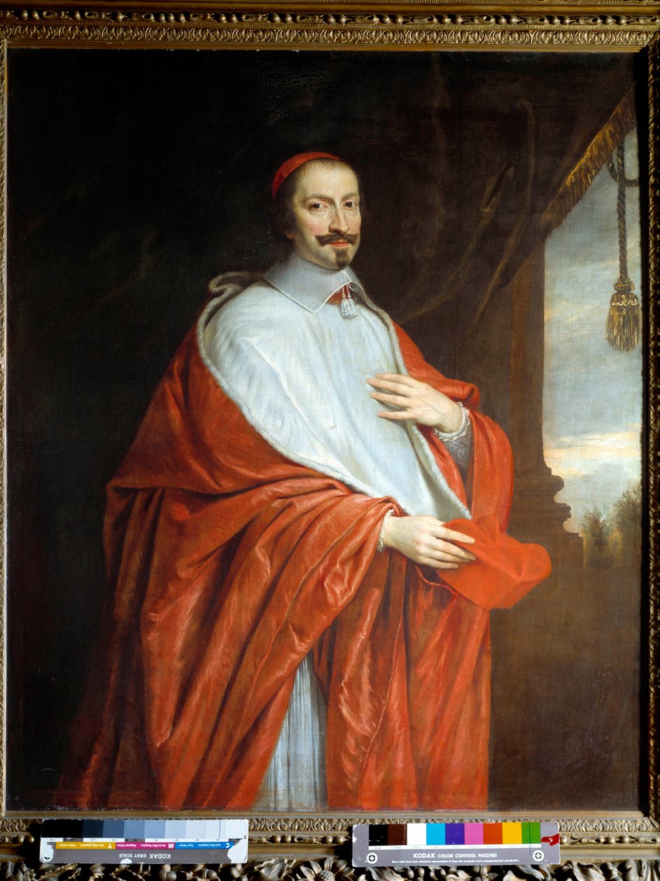 Porträtt av kardinal Julius Mazarin (1602-1661). Målning av Philippe De Champaigne (1602-1674) av Philippe de Champaigne