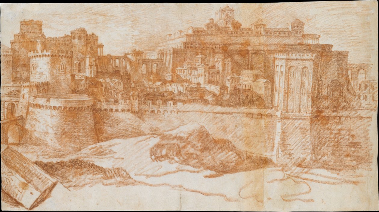 Ansicht von Jerusalem mit dem Tempel Salomos av Philippe de Champaigne