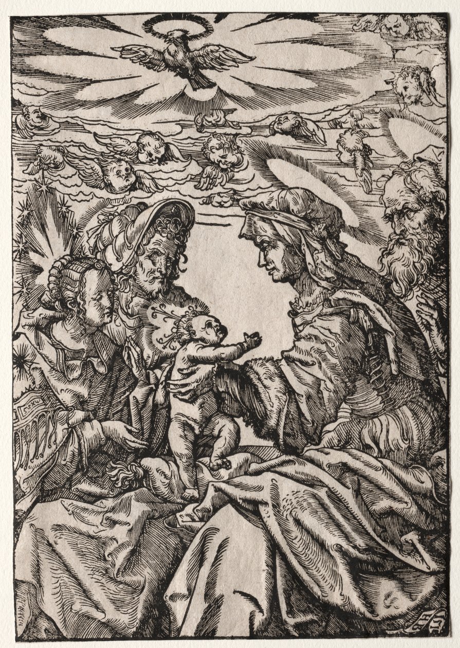 Den heliga familjen med Sankta Anna och Joachim av Philippe de Lasalle