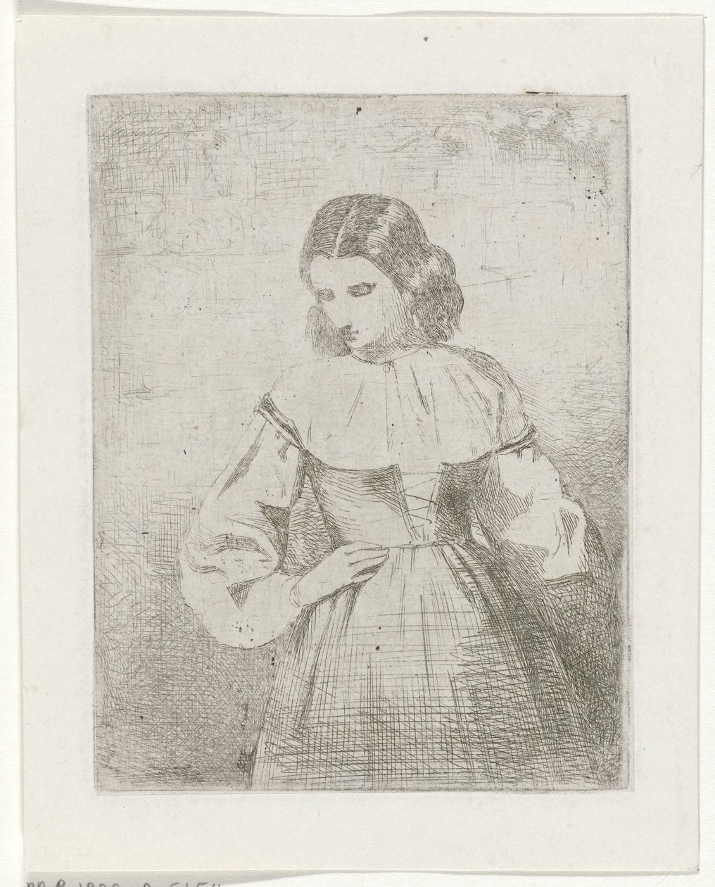 Porträtt av en ung kvinna av Philippus Anthonius Alexander Kanne
