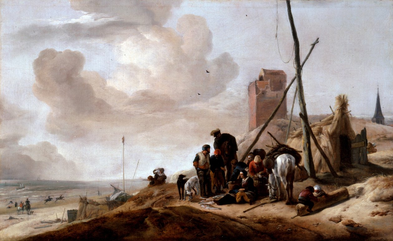 En kustscen av Philips Wouwerman