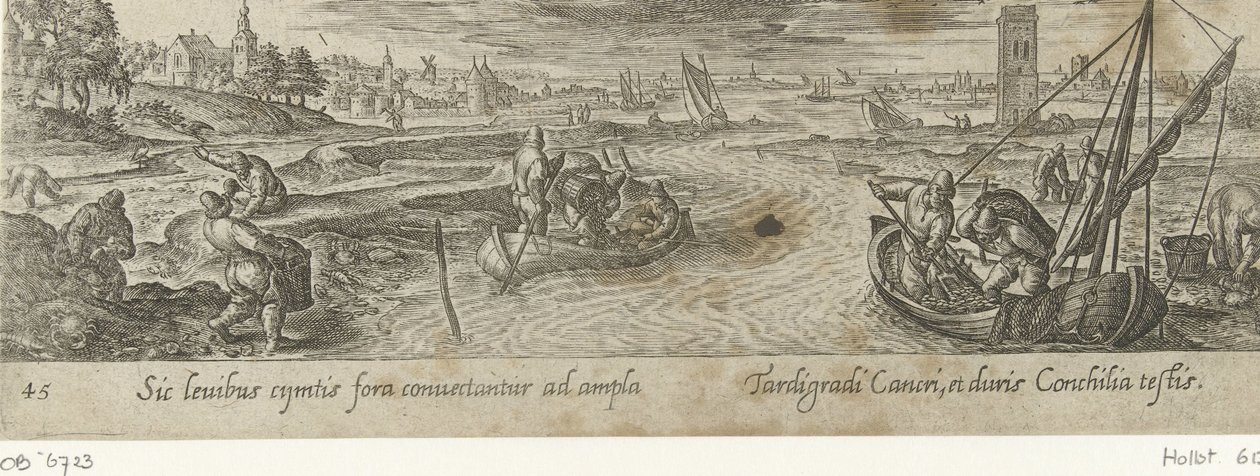 Mosseloogst Jacht en visvangst (serietitel) Jakt, fiske och jakttyper (serietitel) av Philips Galle (attributed to workshop of)