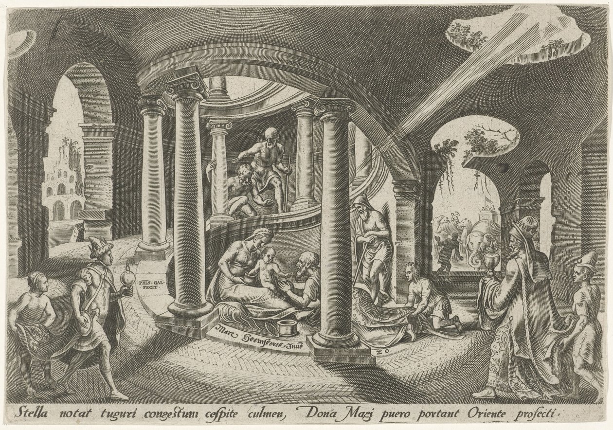 Tillbedjan av kungarna The Days of Doom of the Jewish People (serietitel) av Philips Galle