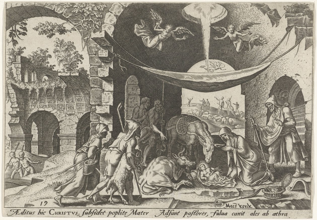 Tillbedjan av herdarna The Days of Doom of the Jewish People (serietitel) av Philips Galle