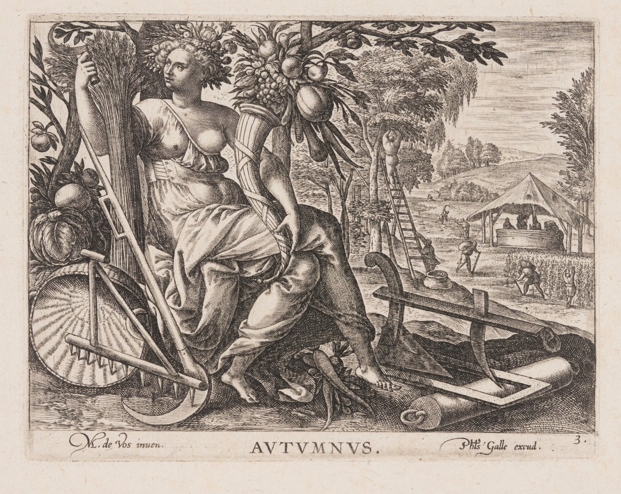 Autumnus, från Fyra årstider av Philips Galle
