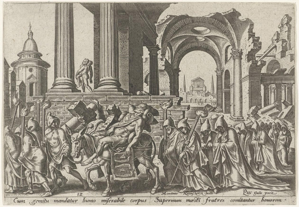 Simsons begravning The Days of Doom för det judiska folket (serietitel) av Philips Galle