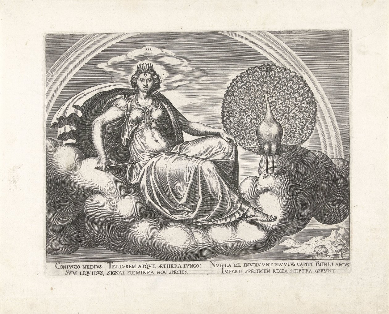 Himmel Aer (titel på objekt) De fyra elementen (serietitel) av Philips Galle