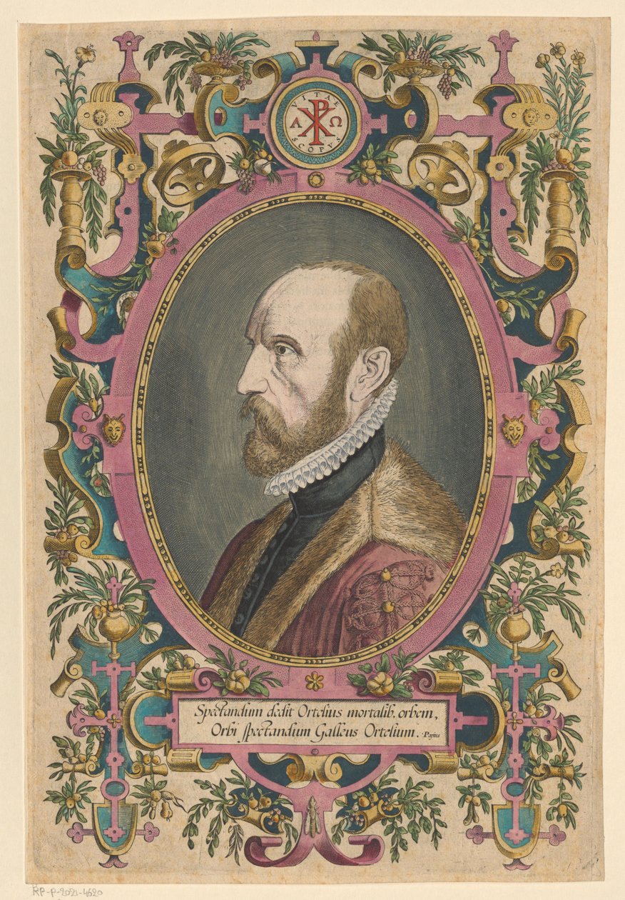 Porträtt av Abraham Ortelius av Philips Galle