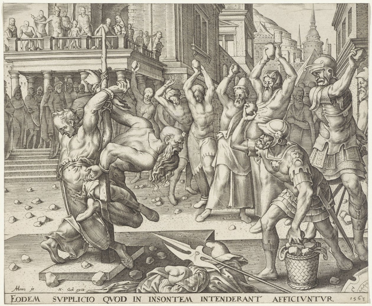 Stening av de äldre Story of Susanna (serietitel) av Philips Galle