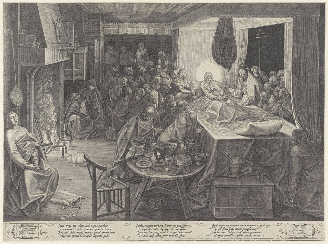 Marys dödsbädd av Philips Galle
