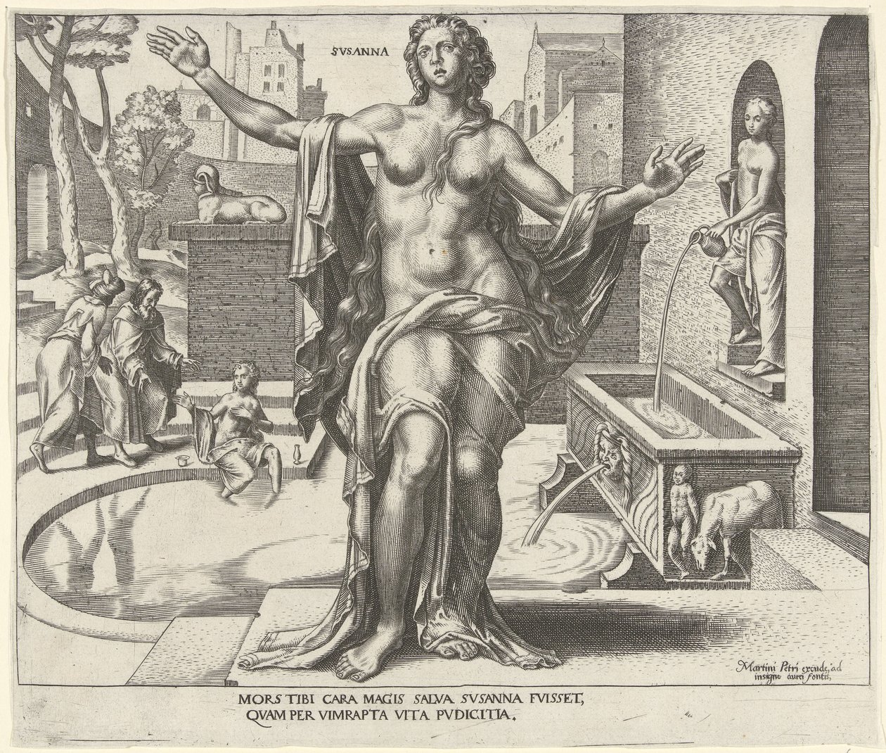 Susanna Svsanna (titel på objekt) Åtta kända kvinnor från Gamla och Nya testamentet (serietitel) av Philips Galle