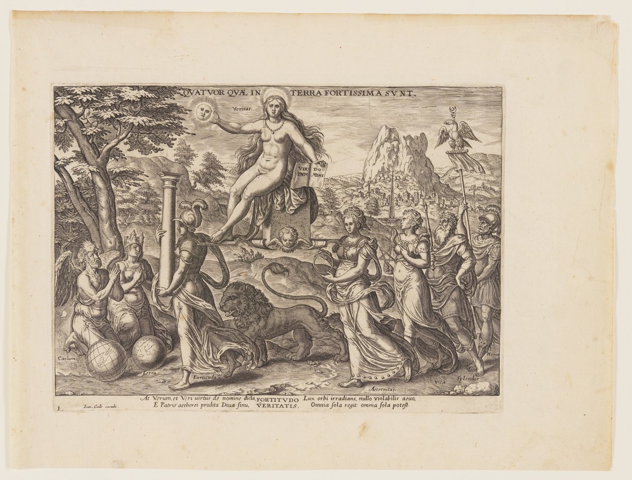 Sanningens kraft [3 Esdras 4:36, 38], från De fyra starkaste krafterna av Philips Galle