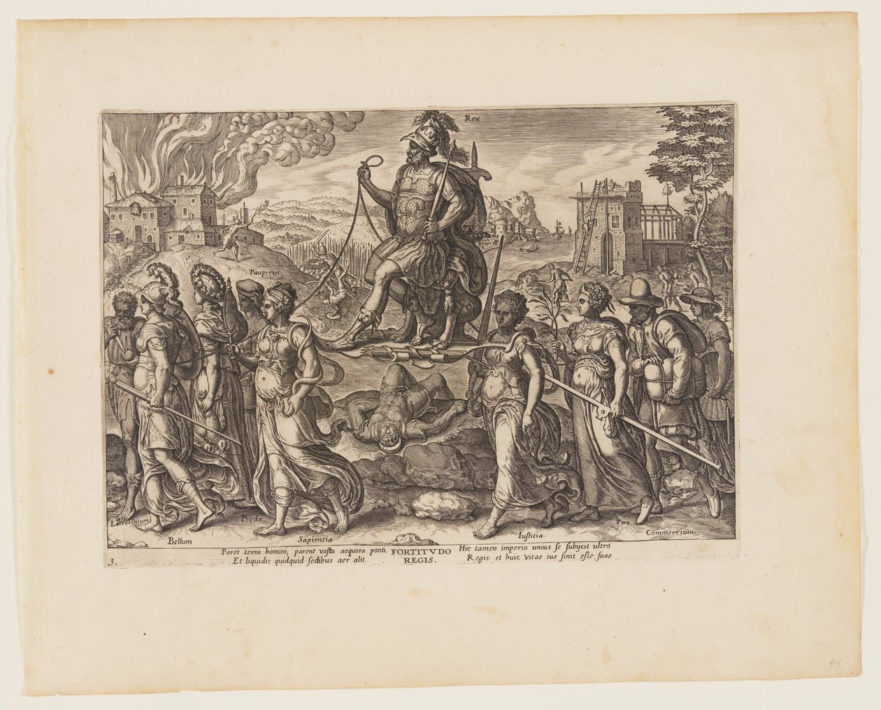 Kungens makt [3 Esdras 4:3-8], från De fyra starkaste krafterna av Philips Galle