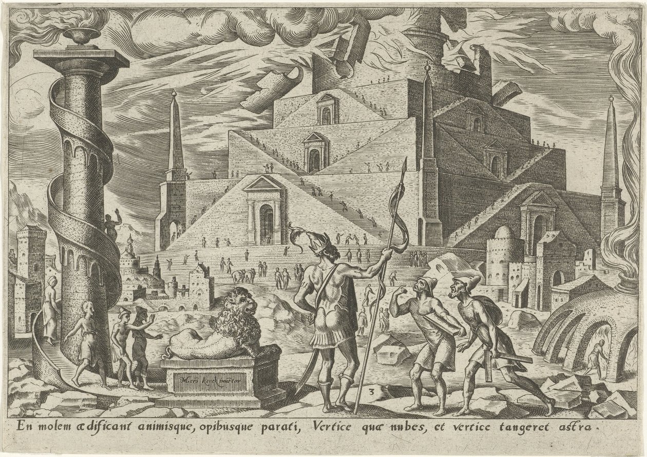 Babels torn The Days of Doom of the Jewish People (serietitel) av Philips Galle