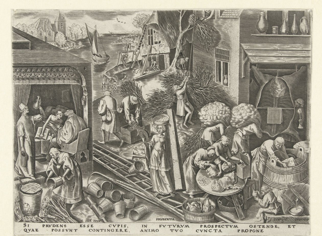 Varning Prudentia (titel på objekt) De sju dygderna (serietitel) av Philips Galle
