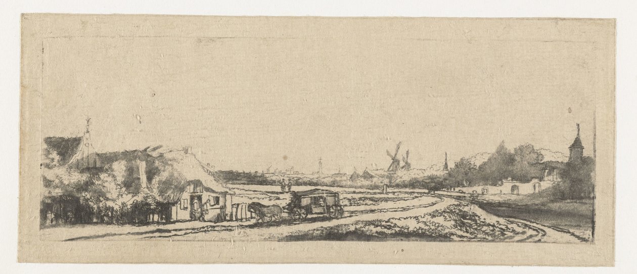 Landskap med en vagn av Philips Koninck