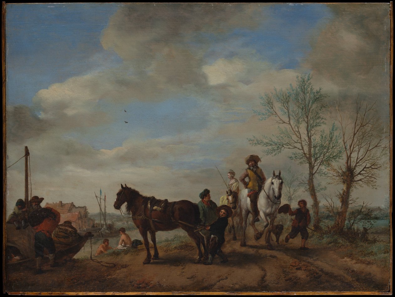 En man och en kvinna till häst av Philips Wouwerman