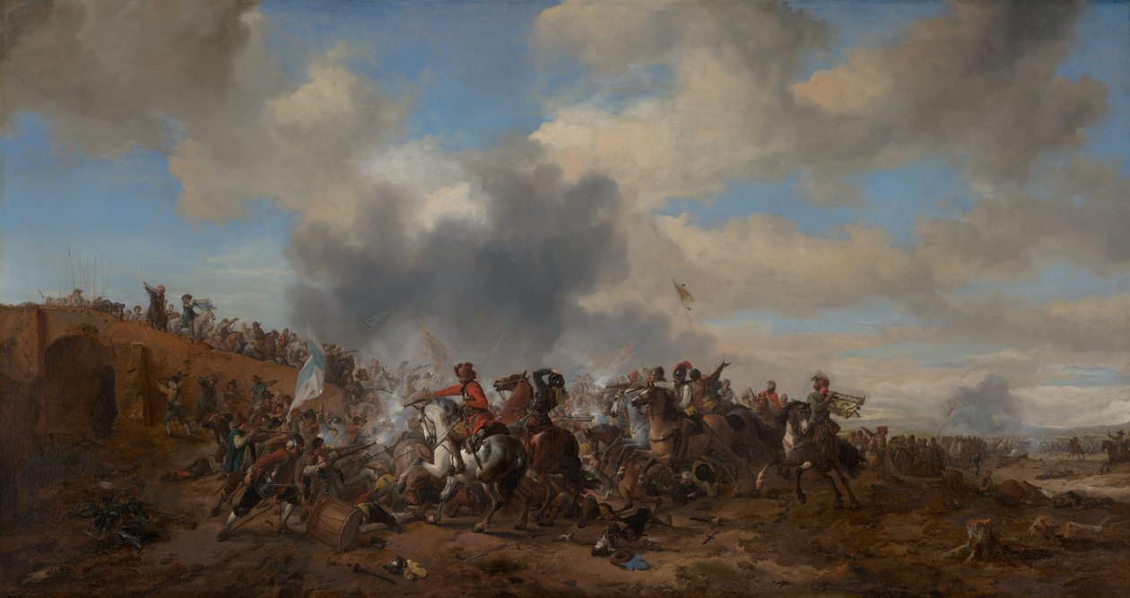 Stridsscen av Philips Wouwerman