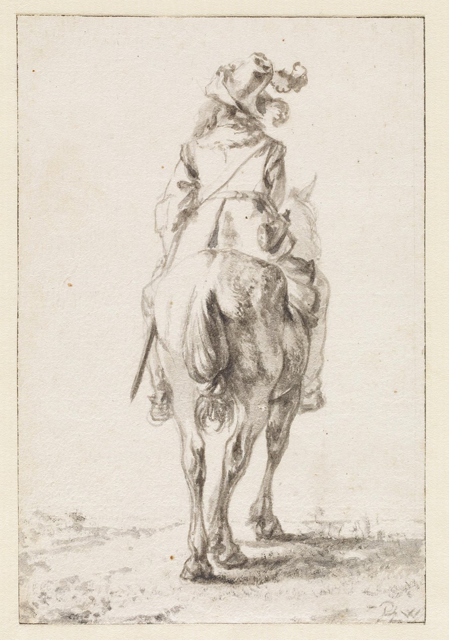 Ryttare till häst, sedd bakifrån av Philips Wouwerman