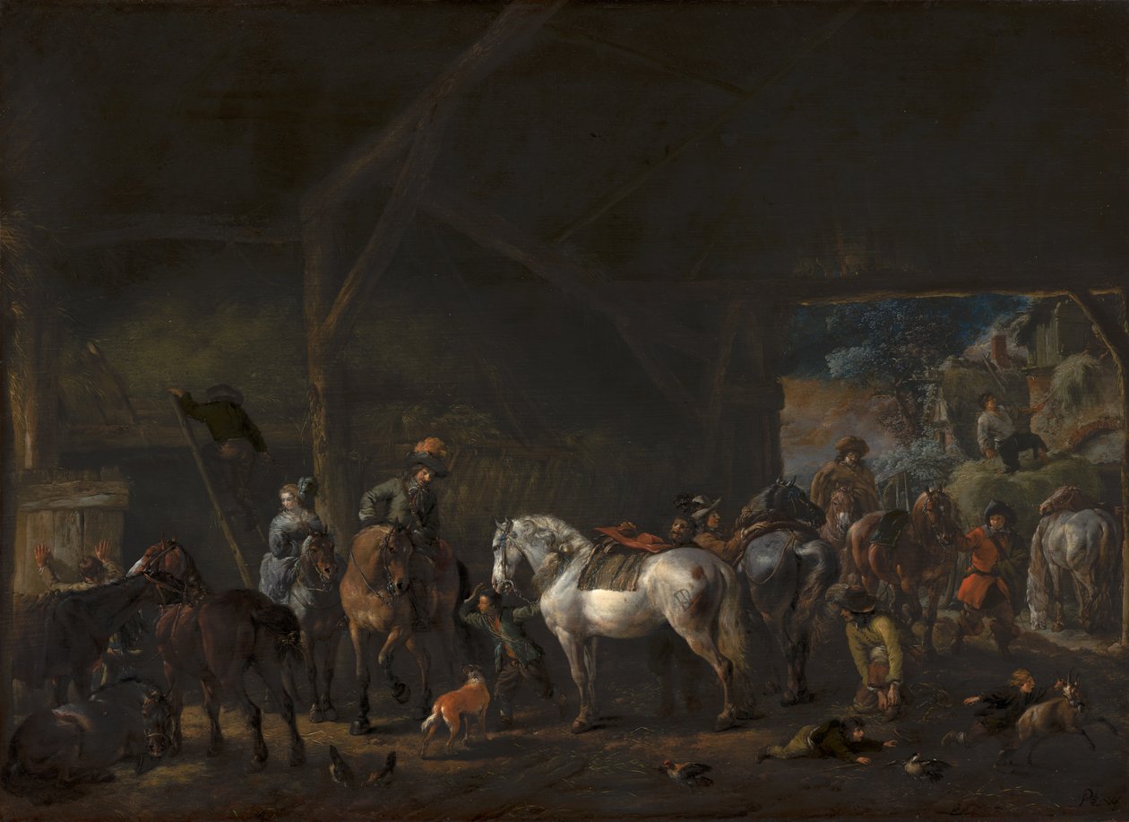 ”Avfärden från stallet” av Philips Wouwerman