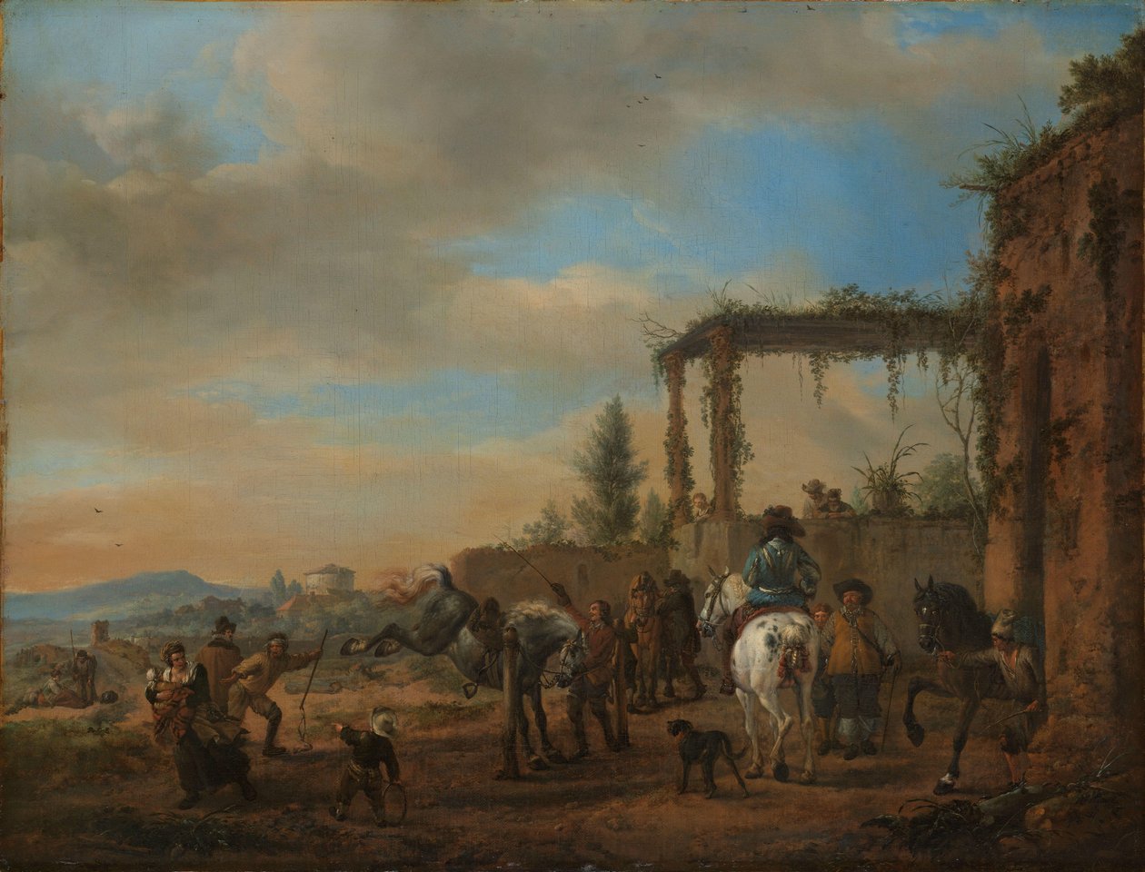 Ridskolan En ridskola av Philips Wouwerman