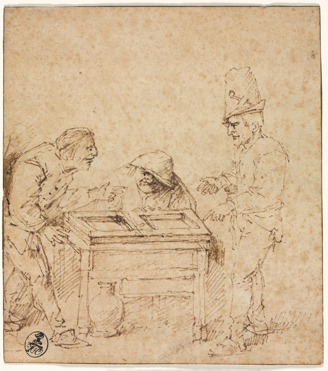 Tric-Trac-spelarna av Philips de Koninck
