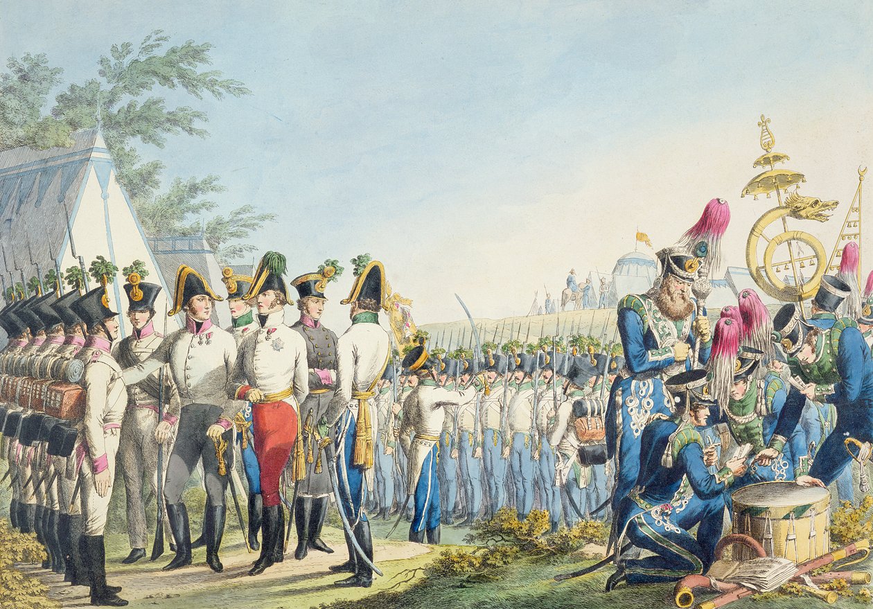 Det nya kejserliga kungliga österrikiska lätta infanteriet efter Napoleonkrigen, c.1820 av Phillip von Stubenrauch