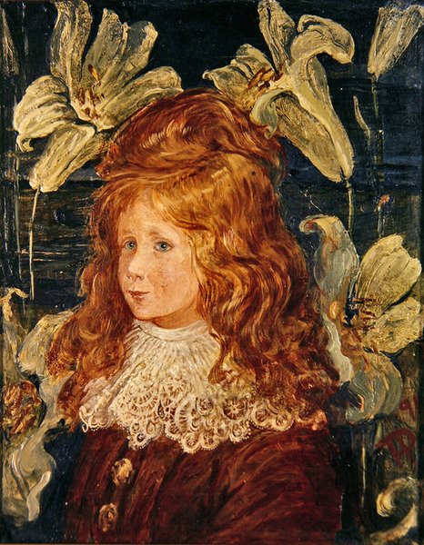 Porträtt av en pojke av Phoebe Anna Traquair