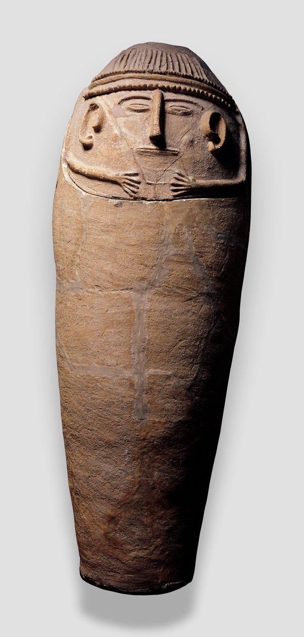 Antropoid sarkofag, 1100-1100-talet f.Kr. (terrakotta) av Phoenician