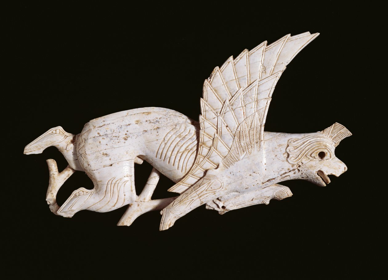 Griffinplakett, från Fort Shalmaneser, Nimrud, Nordirak, 900-800-talet f.Kr. av Phoenician