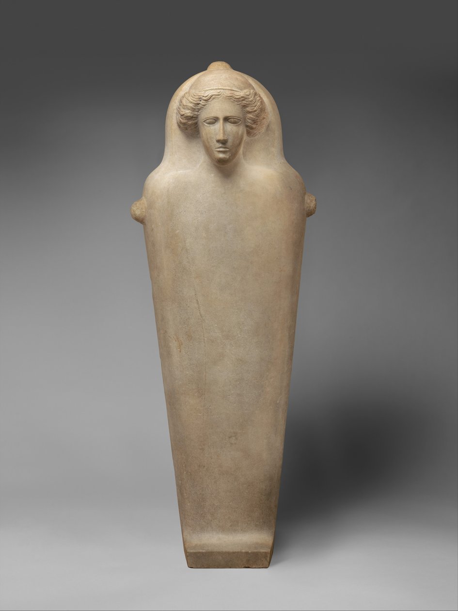 Marmor antropoid sarkofag, c.410 f.Kr. (parian marmor) av Phoenician