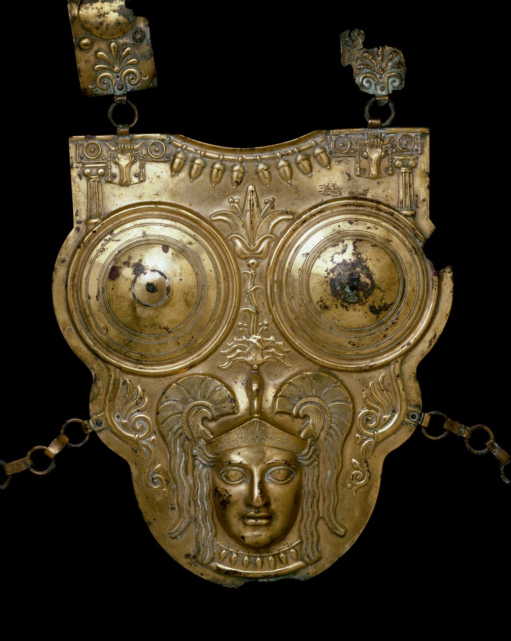 Fenicisk civilisation: slagskepp i guldbrons av Ksour-es-Saf (Ksour es Saf, Ksour Essef eller Ksour Essaf). 3:e-2:a århundradet f.Kr. Tunis Bardo Museum av Phoenician