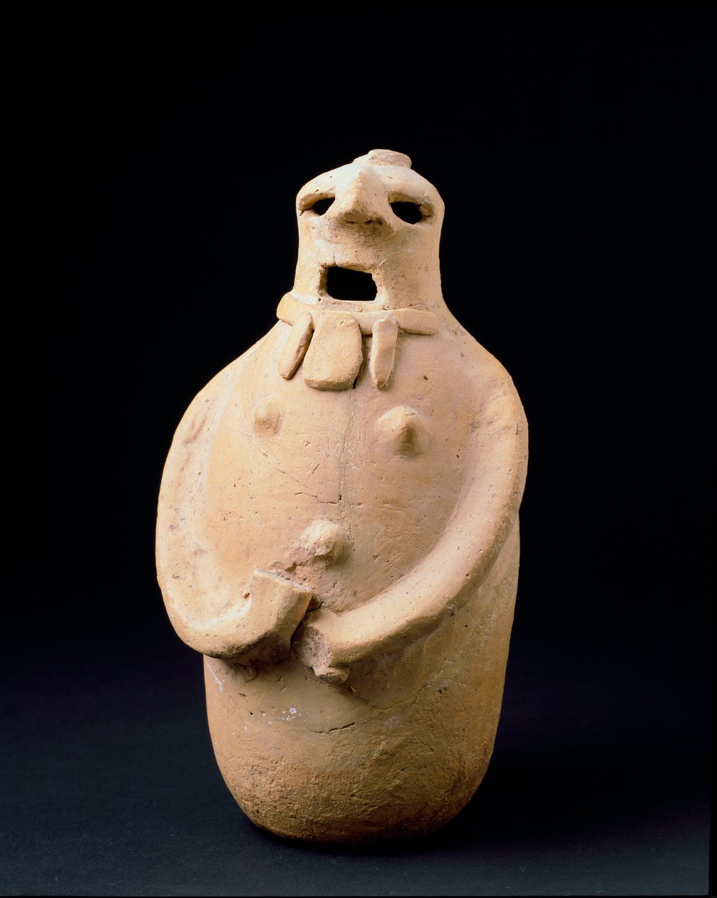 Fenicisk civilisation: äggformad statyett i terrakotta från Isla Plana (Ibiza). 400-talet f.Kr. Dim. 24,7 cm Ibiza, arkeologiskt museum av Phoenician