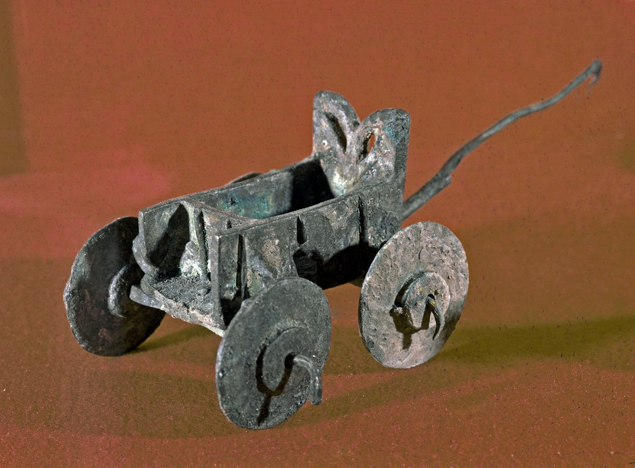 Feniciernas civilisation: votivtank i brons. 2530 f.Kr. Paris, Louvren av Phoenician Phoenician