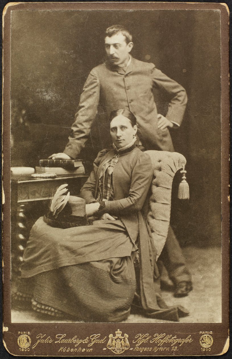 Porträtt av Mette och Paul Gauguin, 1885. av Photo studio Julie Laurberg and Franziska