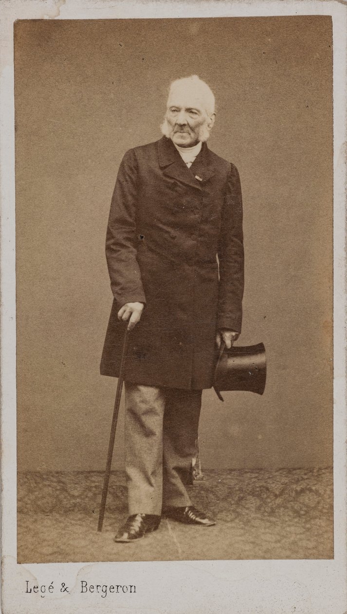 Porträtt av kompositören Gustave Vogt 1781-1870. av Photo studio Legé and Bergeron.