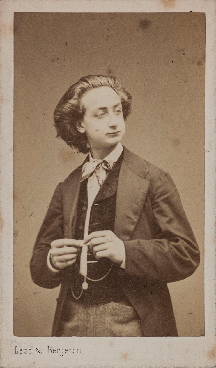 Porträtt av violinisten och kompositören Henri Ketten 1848-1883. av Photo studio Legé and Bergeron.