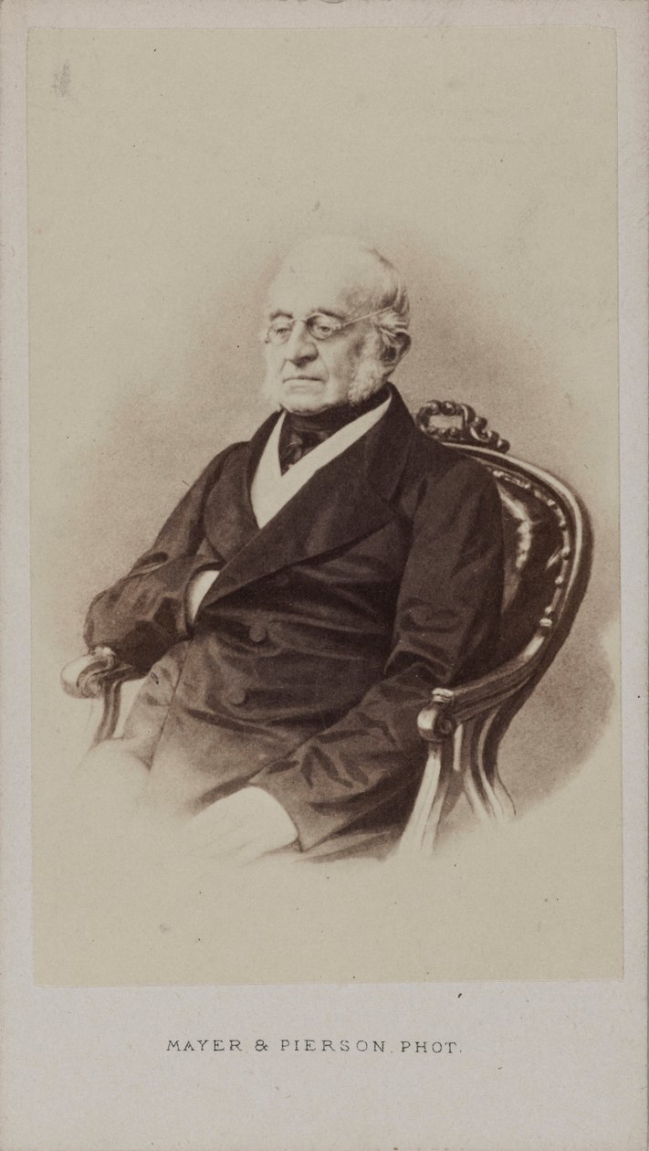 Porträtt av greve Karl Robert Nesselrode 1780-1862, ca 1860. av Photo studio Mayer and Pierson.