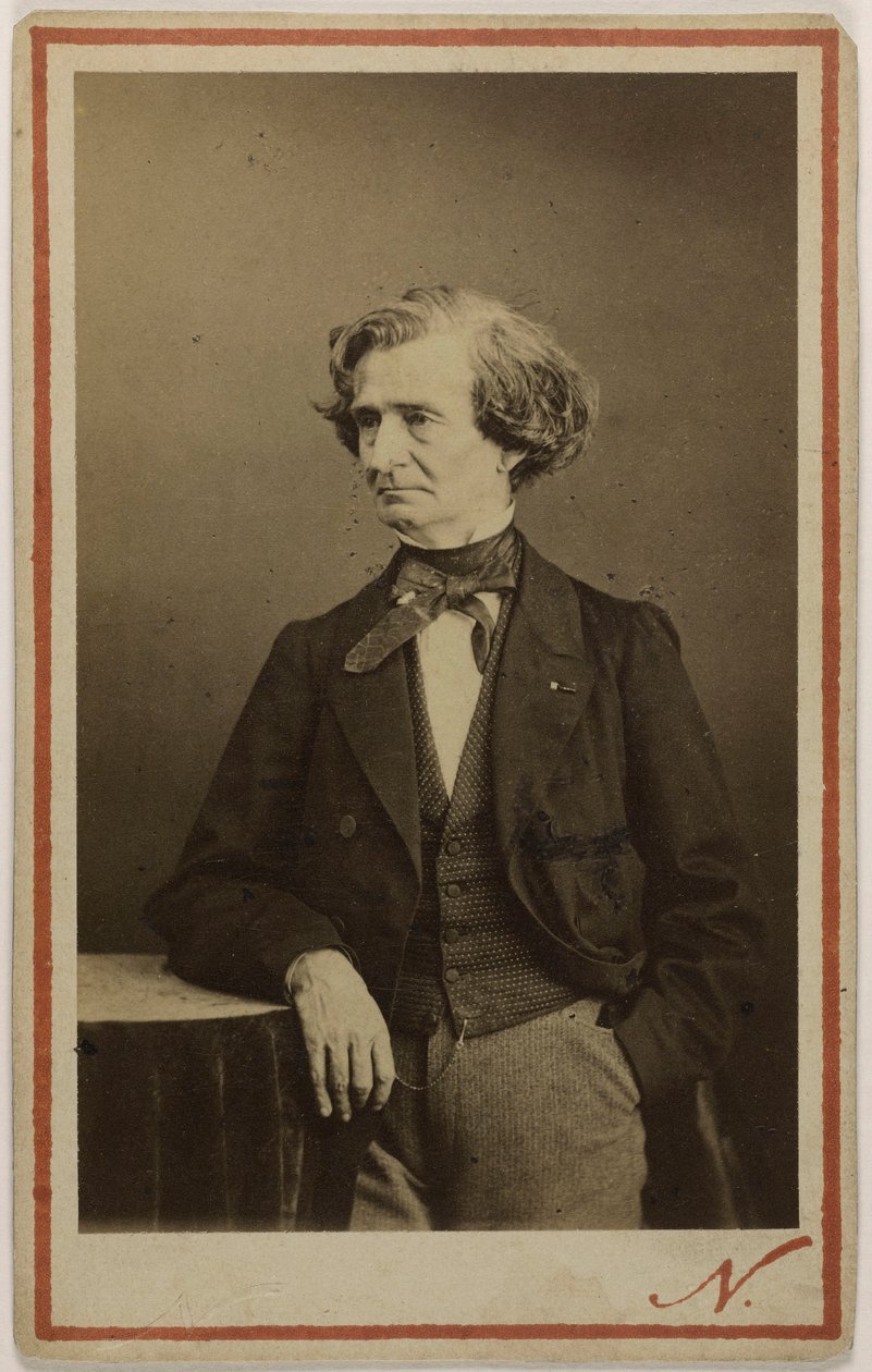 Porträtt av kompositören Hector Berlioz 1803-1869, ca 1860. av Photo studio Nadar.
