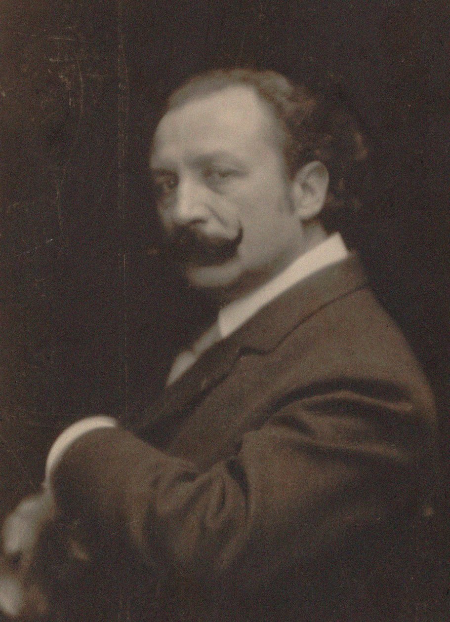 Porträtt av kompositören Xavier Leroux 1863-1919, 1910. av Photo studio Paul Berger.
