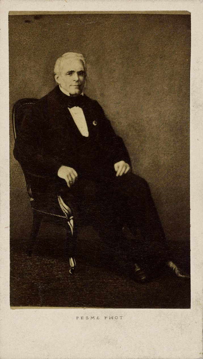 Porträtt av dramatikern och librettisten Eugène Scribe 1791-1861, 1860-1861. av Photo studio Paul Émile Pesme.