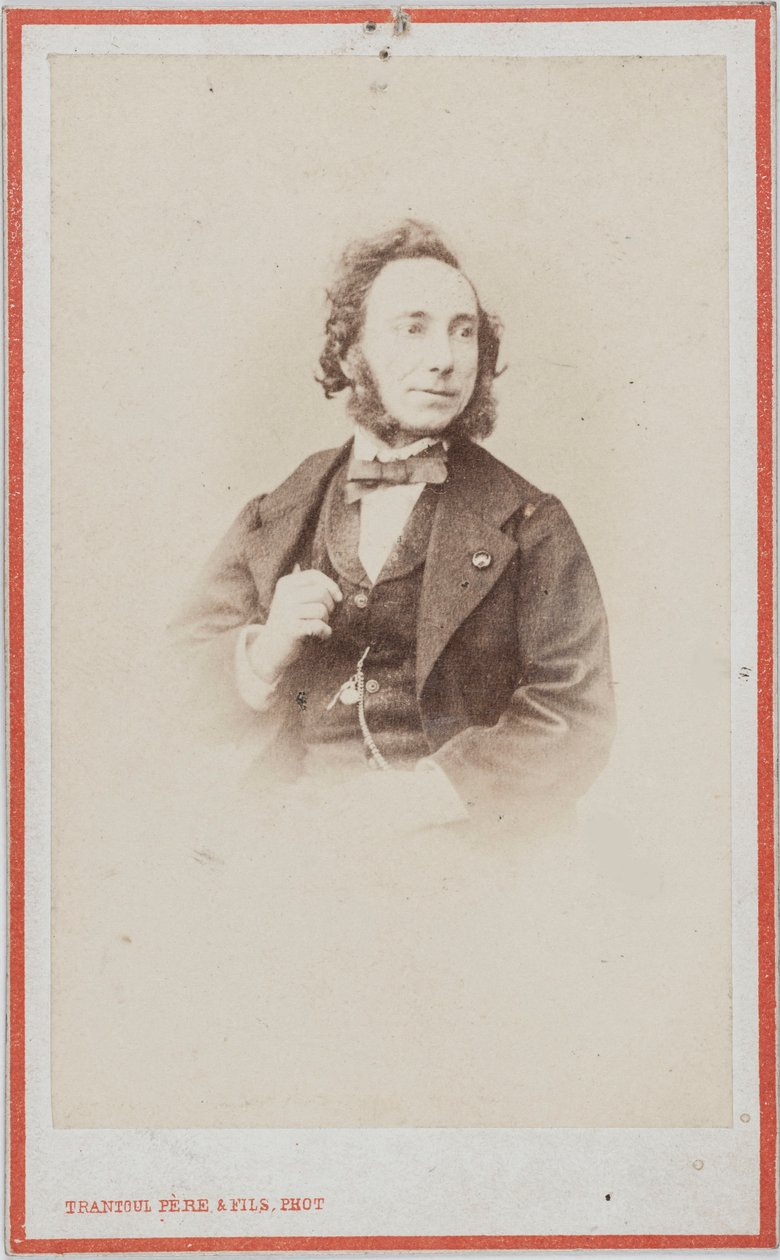 Porträtt av violinisten och kompositören Camillo Sivori 1815-1894. av Photo studio Trantoul Père and Fils.