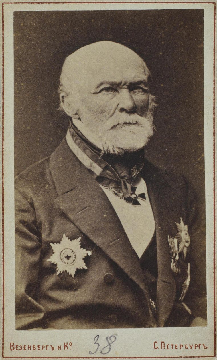Porträtt av Nikolai Ivanovich Pirogov 1810-1881 av Photo studio Wesenberg
