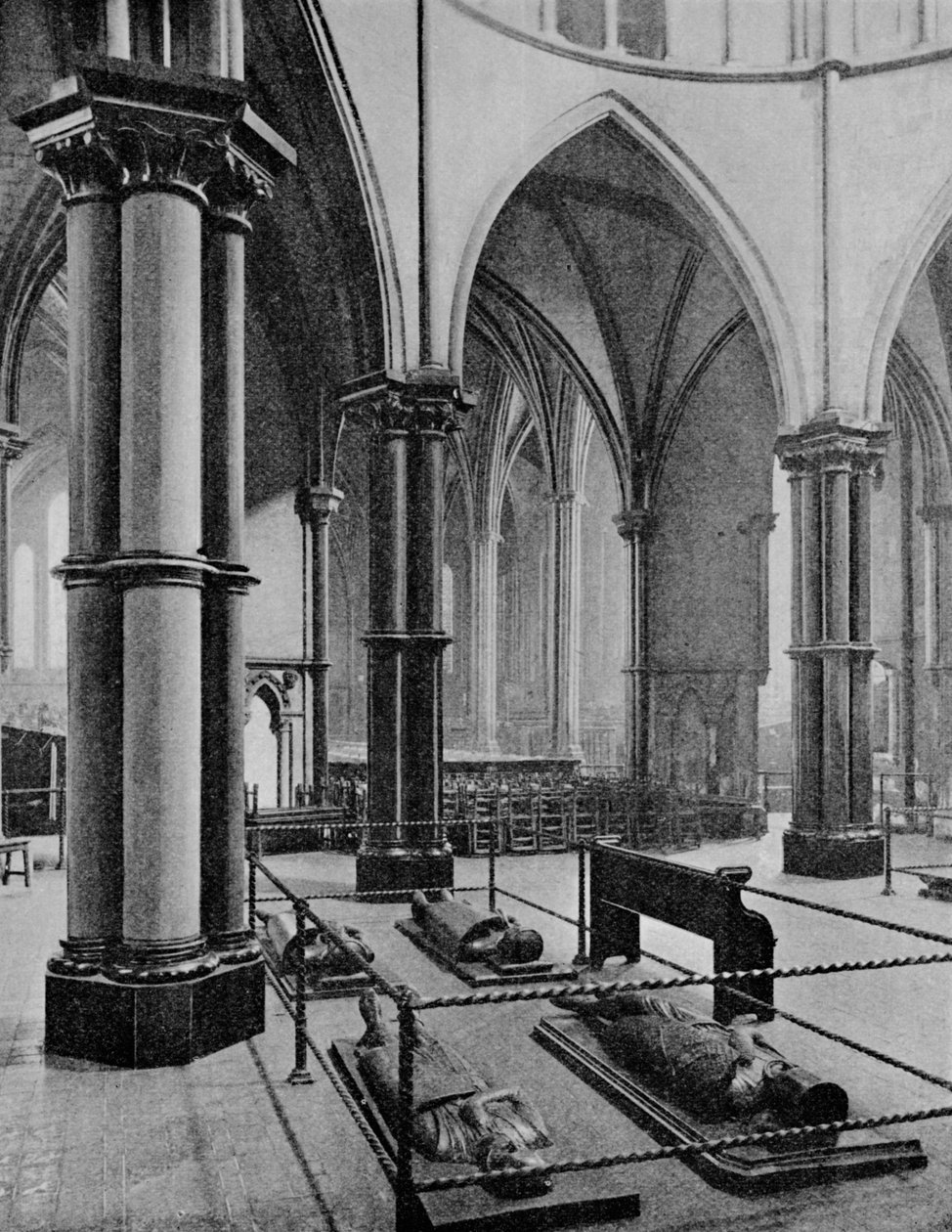 Interiör av Temple Church, City of London, c1905 1906 av Photochrom Co Ltd of London