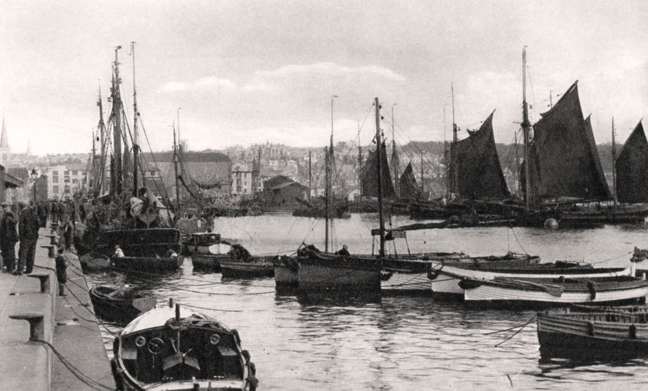 The Barbican, Plymouth, Devon, tidigt 1900-tal. av Photochrom Co Ltd of London