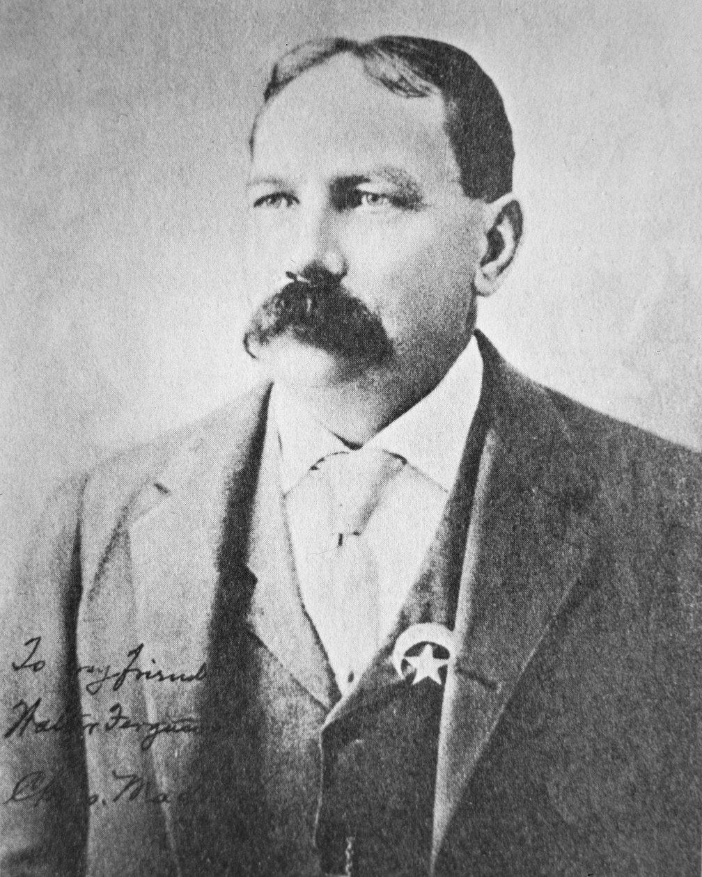 Chris Madsen (1851-1944) (s/v foto) av Photographer American